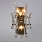 Arabela Lighting 85256-4 Matte Black 19.75'' Sophie Sconce In Matte Black With Textured Rectangular Glass Panels Image 3