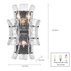 Arabela Lighting 85256-4 Matte Black 19.75'' Sophie Sconce In Matte Black With Textured Rectangular Glass Panels Image 2