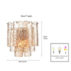 Arabela Lighting 85264-2 Lacquered Gold 13''  Fire And Ice  Wall Sonce In Lacquered Gold With Textured Champagne Glass Image 2