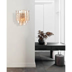 Arabela Lighting 85264-2 Lacquered Gold 13''  Fire And Ice  Wall Sonce In Lacquered Gold With Textured Champagne Glass Image 3