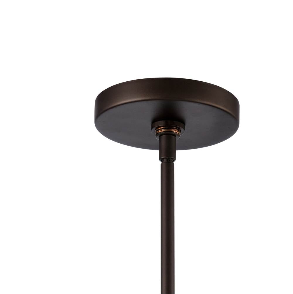 Arabela Lighting 85275-1 Dark Bronze 10'' Concentra Pendant In Dark Bronze With Striated White Glass Globes Image 4