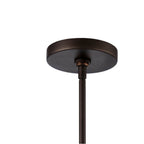 Arabela Lighting 85275-1 Dark Bronze 10'' Concentra Pendant In Dark Bronze With Striated White Glass Globes Image 4