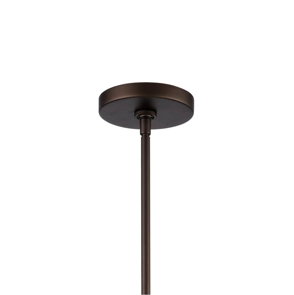 Arabela Lighting 85276-1 Dark Bronze 13.75'' Concentra Pendant In Dark Bronze With Striated White Glass Globes Image 5