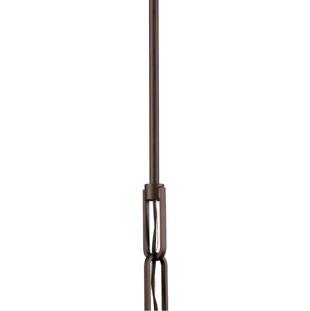 Arabela Lighting 85276-1 Dark Bronze 13.75'' Concentra Pendant In Dark Bronze With Striated White Glass Globes Image 4