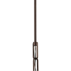 Arabela Lighting 85276-1 Dark Bronze 13.75'' Concentra Pendant In Dark Bronze With Striated White Glass Globes Image 4