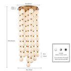 Arabela Lighting 85286-68 Satin Brass 54.5'' Mod Chandelier In Satin Brass With White Striated Glass Globes Image 2