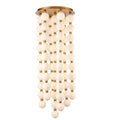 Arabela Lighting 85286-68 Satin Brass 54.5'' Mod Chandelier In Satin Brass With White Striated Glass Globes Image 1