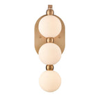 Arabela Lighting 85288-3 Satin Brass 15.25''  Mod Sconce In Satin Brass With White Striated Glass Globes Image 1