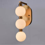 Arabela Lighting 85288-3 Satin Brass 15.25''  Mod Sconce In Satin Brass With White Striated Glass Globes Image 4