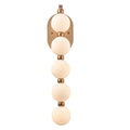 Arabela Lighting 85289-5 Satin Brass 25'' Mod Sconce In Satin Brass With White Striated Glass Globes Image 1