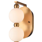 Arabela Lighting 85289-5 Satin Brass 25'' Mod Sconce In Satin Brass With White Striated Glass Globes Image 5