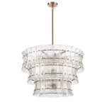 Arabela Lighting Sophie 35.5'' Sophie Pendant In Lacquered Gold With Textured Rectangular Glass Panels
