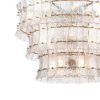 Arabela Lighting 85350-16 Lacquered Gold 35.5'' Sophie Pendant In Lacquered Gold With Textured Rectangular Glass Panels Image 6