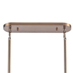 Arabela Lighting 85354-6 Lacquered Gold 47'' Sophie Linear Chandelier In Lacquered Gold With Textured Rectangular Glass Panels Image 5