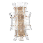 Arabela Lighting Sophie 19.75'' Sophie Sconce In Lacquered Gold With Textured Rectangular Glass Panels