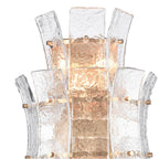 Arabela Lighting 85356-4 Lacquered Gold 19.75'' Sophie Sconce In Lacquered Gold With Textured Rectangular Glass Panels Image 5