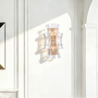 Arabela Lighting 85356-4 Lacquered Gold 19.75'' Sophie Sconce In Lacquered Gold With Textured Rectangular Glass Panels Image 3