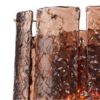 Arabela Lighting 85364-2 Lacquered Gold 13''  Fire And Ice  Wall Sconce In Lacquered Gold With Textured Dark Amber Glass Image 4
