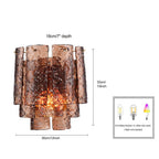 Arabela Lighting 85364-2 Lacquered Gold 13''  Fire And Ice  Wall Sconce In Lacquered Gold With Textured Dark Amber Glass Image 2