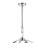 Arabela Lighting 85371-12 Polished Chrome 25'' Concentra Pendant In Polished Chrome With Striated White Glass Globes Image 4