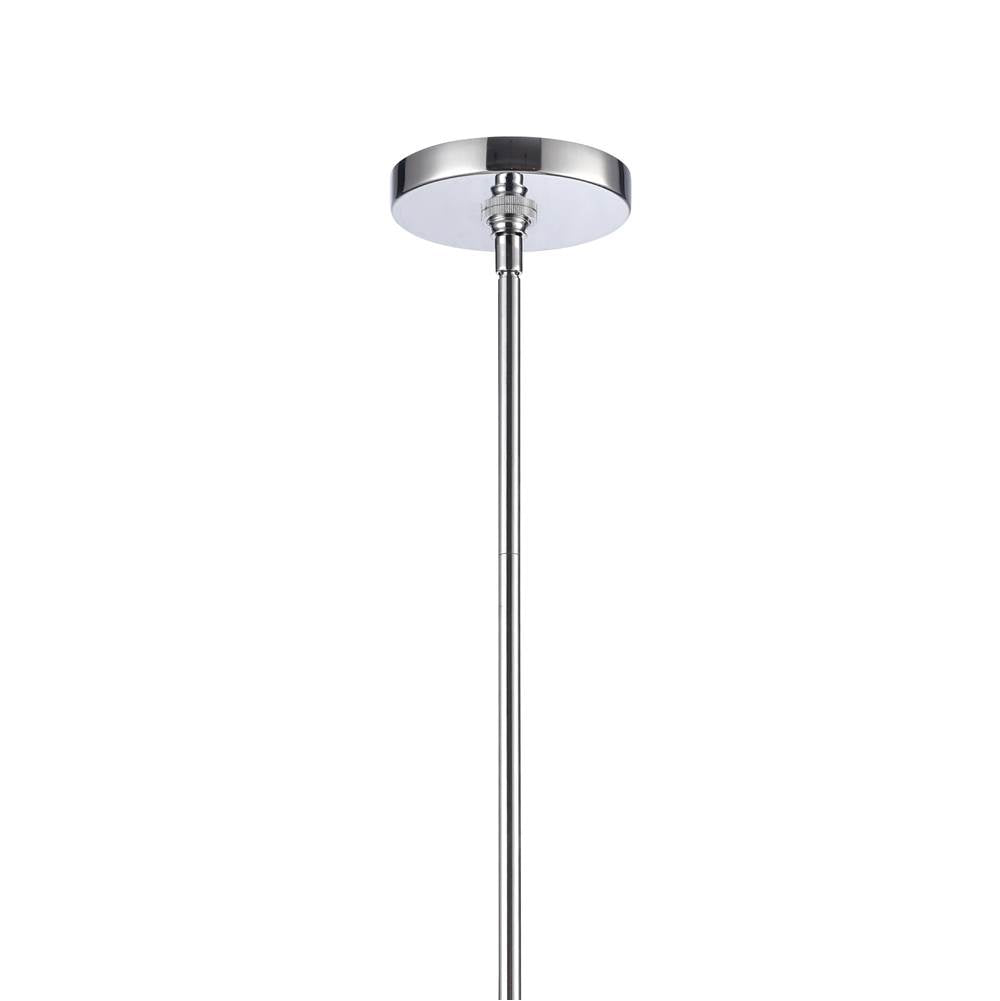 Arabela Lighting 85375-1 Polished Chrome 10'' Concentra Pendant In Polished Chrome With Striated White Glass Globes Image 3