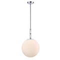 Arabela Lighting 85376-1 Polished Chrome 13.75'' Concentra Pendant In Polished Chrome With Striated White Glass Globes Image 1