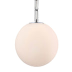 Arabela Lighting Concentro 13.75'' Concentra Pendant In Polished Chrome With Striated White Glass Globes
