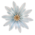 Arabela Lighting Fiore 39.5'' Fiore Pendant In Antique Gold Leaf With Textured Carribean Blue Glass