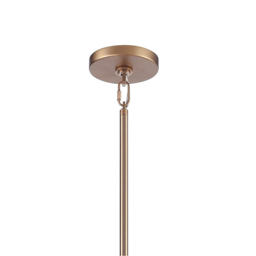 Arabela Lighting 85411-13 Satin Brass 31.5'' Chateau Pendant In Satin Brass With Curved Arctic Mist Glass Image 4