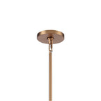 Arabela Lighting 85412-17 Satin Brass 39.5'' Chateau Pendant In Satin Brass With Curved Arctic Mist Glass Image 5