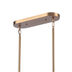 Arabela Lighting 85413-6 Satin Brass 47.25'' Chateau Linear Chandelier In Satin Brass With Curved Arctic Mist Glass Image 5
