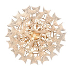 Arabela Lighting 85414-20 Satin Brass 31.5'' Chateau Pendant In Satin Brass With Curved Arctic Mist Glass Image 8