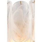 Arabela Lighting Chateau 11.5'' Chateau Sconce In Satin Brass With Curved Arctic Mist Glass