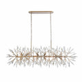 Arabela Lighting 85420-12 Peruvian Gold 60'' Crystal Fusion Linear Chandelier In Peruvian Gold With Large Faceted Clear Crystals Image 1