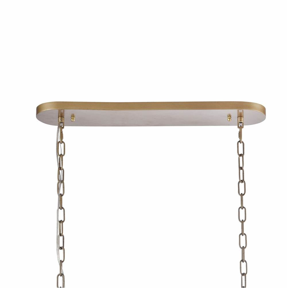 Arabela Lighting 85420-12 Peruvian Gold 60'' Crystal Fusion Linear Chandelier In Peruvian Gold With Large Faceted Clear Crystals Image 5