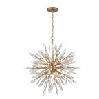 Arabela Lighting 85421-8 Peruvian Gold 30'' Crystal Fusion Chandelier In Peruvian Gold With Large Faceted Clear Crystals Image 1