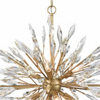 Arabela Lighting 85421-8 Peruvian Gold 30'' Crystal Fusion Chandelier In Peruvian Gold With Large Faceted Clear Crystals Image 7