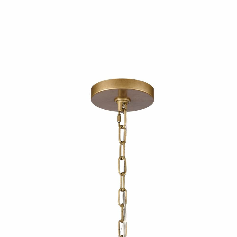 Arabela Lighting 85421-8 Peruvian Gold 30'' Crystal Fusion Chandelier In Peruvian Gold With Large Faceted Clear Crystals Image 6