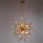 Arabela Lighting 85421-8 Peruvian Gold 30'' Crystal Fusion Chandelier In Peruvian Gold With Large Faceted Clear Crystals Image 5