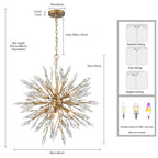 Arabela Lighting 85421-8 Peruvian Gold 30'' Crystal Fusion Chandelier In Peruvian Gold With Large Faceted Clear Crystals Image 2