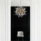 Arabela Lighting 85421-8 Peruvian Gold 30'' Crystal Fusion Chandelier In Peruvian Gold With Large Faceted Clear Crystals Image 4