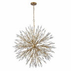 Arabela Lighting Crystal Fusion 42'' Crystal Fusion Chandelier In Peruvian Gold With Large Faceted Clear Crystals