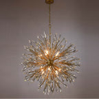 Arabela Lighting 85422-12 Peruvian Gold 42'' Crystal Fusion Chandelier In Peruvian Gold With Large Faceted Clear Crystals Image 5