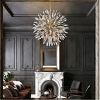 Arabela Lighting 85422-12 Peruvian Gold 42'' Crystal Fusion Chandelier In Peruvian Gold With Large Faceted Clear Crystals Image 4