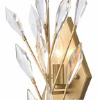 Arabela Lighting 85423-1 Peruvian Gold 20'' Crystal Fusion Sconce In Peruvian Gold With Large Faceted Clear Crystals Image 5