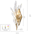 Arabela Lighting 85423-1 Peruvian Gold 20'' Crystal Fusion Sconce In Peruvian Gold With Large Faceted Clear Crystals Image 2