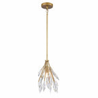 Arabela Lighting 85424-1 Peruvian Gold 13'' Crystal Fusion Pendant In Peruvian Gold With Large Faceted Clear Crystals Image 1