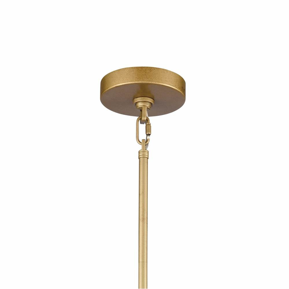 Arabela Lighting 85424-1 Peruvian Gold 13'' Crystal Fusion Pendant In Peruvian Gold With Large Faceted Clear Crystals Image 5
