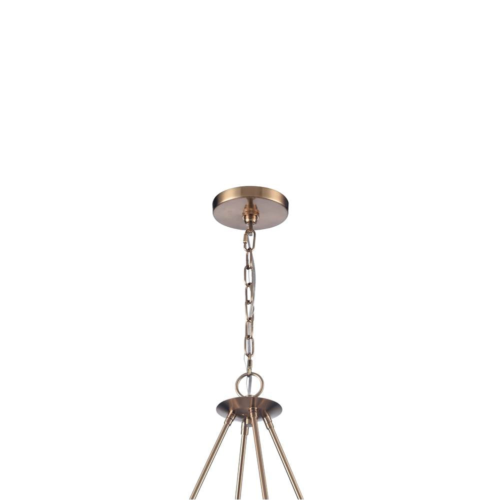 Arabela Lighting 85431-6 Lacquered Gold 28'' Cabana Chandelier In Lacquered Gold With Dried Corn Leaf Wrap Image 5