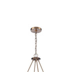 Arabela Lighting 85431-6 Lacquered Gold 28'' Cabana Chandelier In Lacquered Gold With Dried Corn Leaf Wrap Image 5